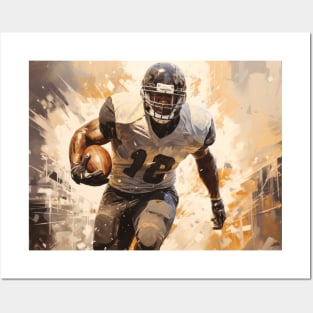 American Football Action Sport Painting Abstract Art Decor Posters and Art